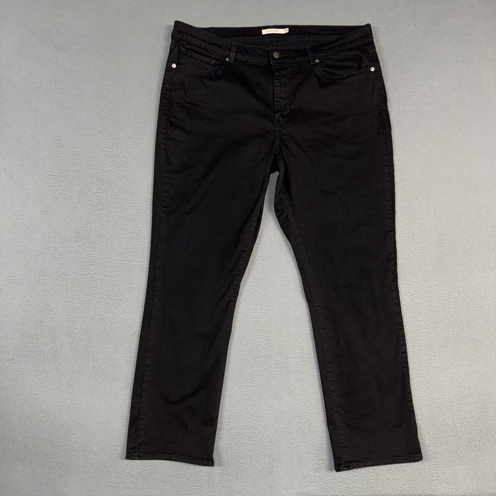 Levis Jeans Womens 18 Black Classic Straight Stretch Denim Cotton Cowboy Western